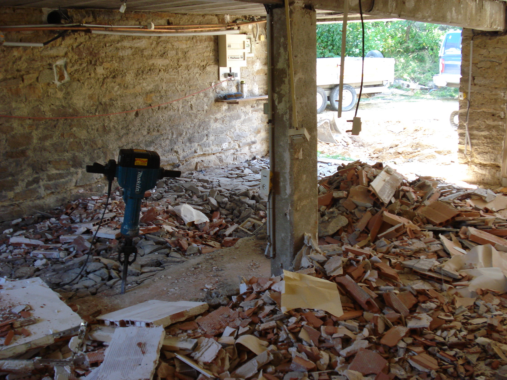 Démolition à Puygaillard-de-Lomagne