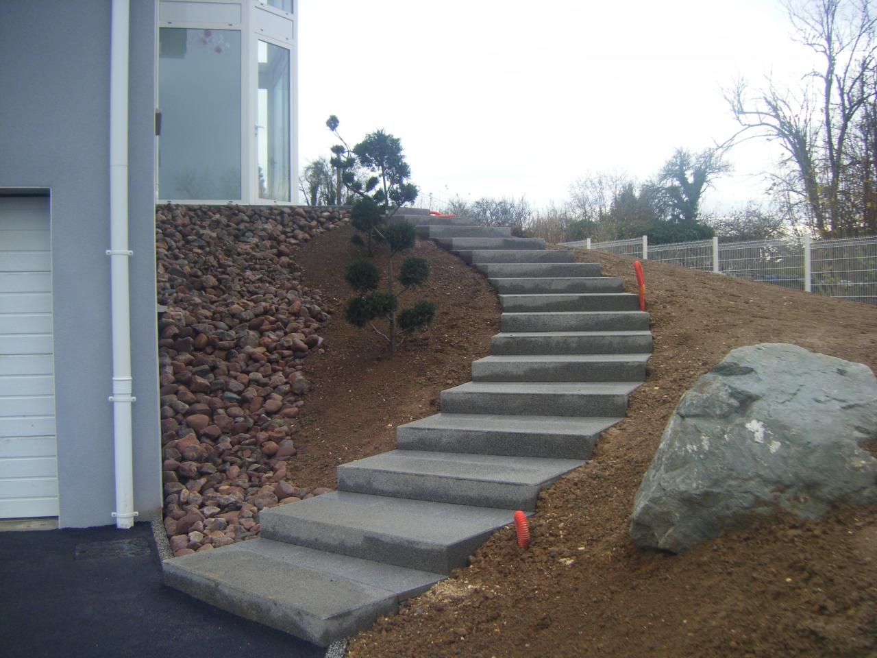 Création d'escalier en béton à Dieupentale